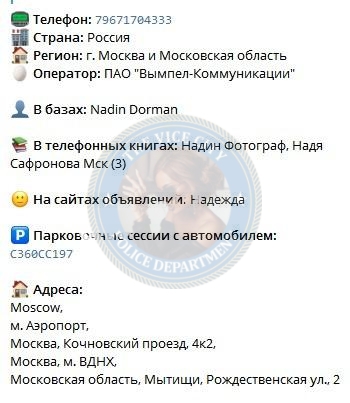 Сафронова Надежда — эскорт от 2000$