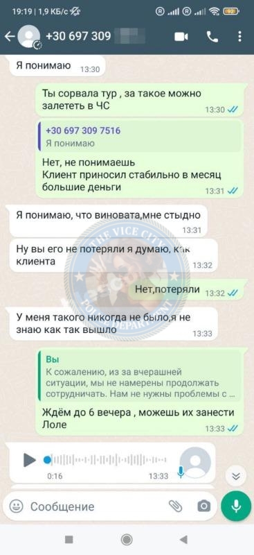 Кухаревич Бажена 1993 г.р. - ЧС эскорта