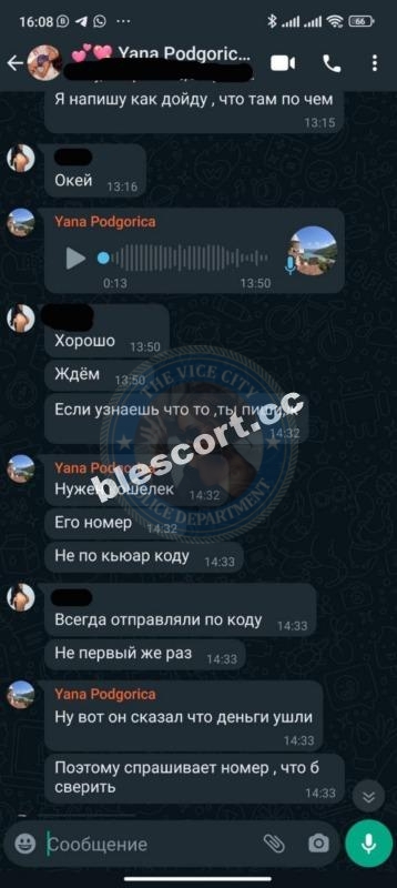 Цыс Анна 1999 г.р. - ЧС эскорта