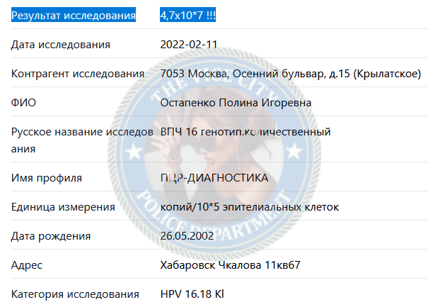 Остапенко Полина - эскортница 2002 г.р.