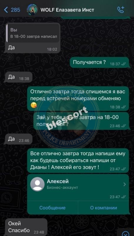 Баргаева Елизавета 2000 - ЧС эскорта
