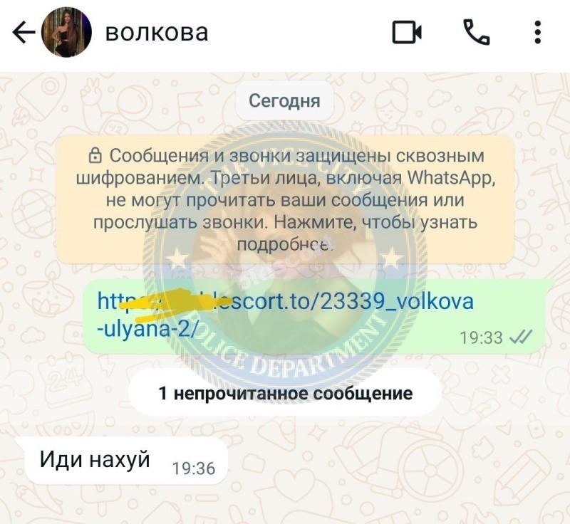 Волкова Ульяна - эскортница 2001 г.р.